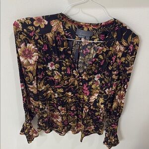 Anthropologie Deep-V Tunic Blouse